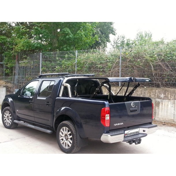 NISSAN NAVARA D40 D-CAB LONGBED TOPUP COVER  WITH ROLL BAR